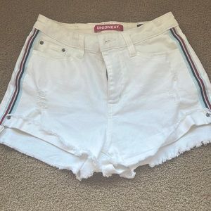 unionbay white jean shorts